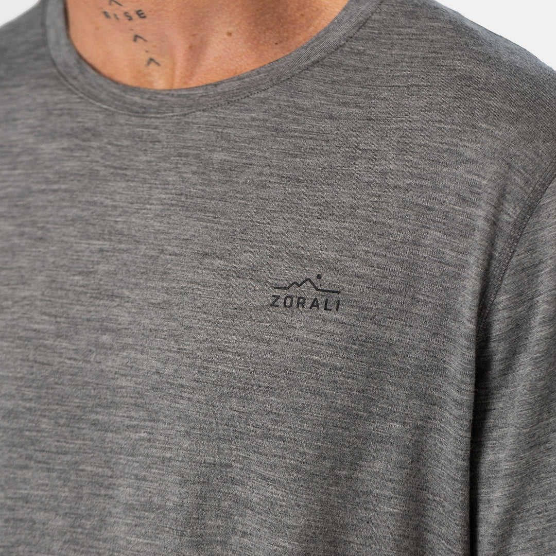 Mens Merino T-Shirt Grey Marle