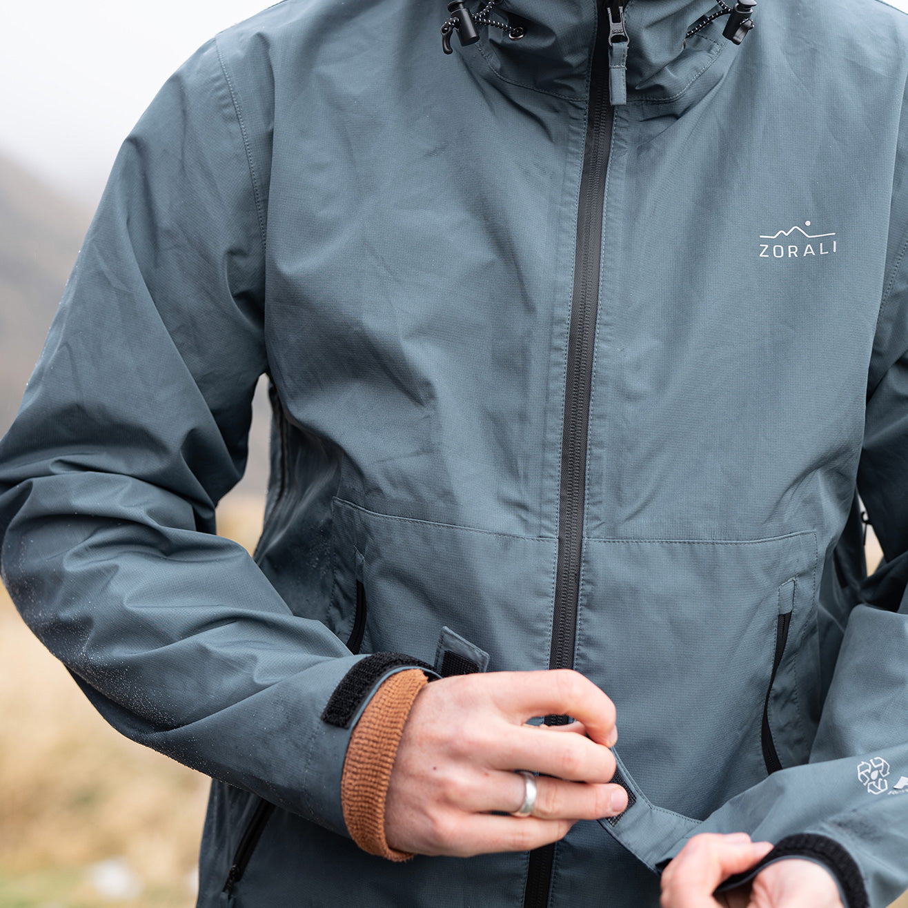 Horizon 3L Rain Jacket Blue Lake