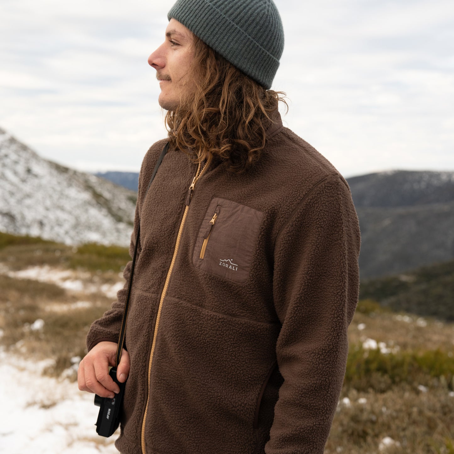 Mens Cosy Camp Fleece Ironbark