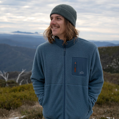 Mens Cosy Camp Fleece Blue Haven