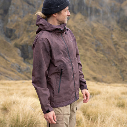 Mens Horizon 3L Rain Jacket Berry