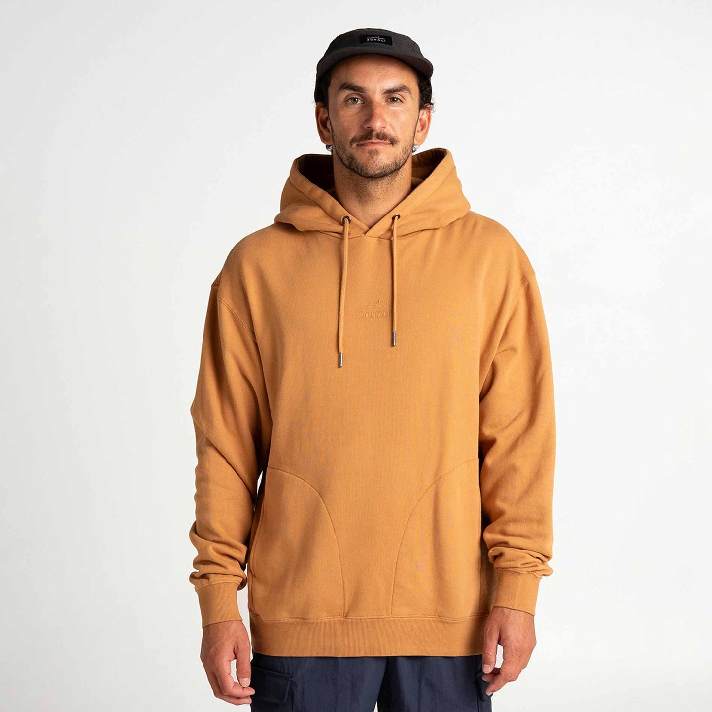 Mens Organic Hood Almond