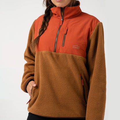 1/4 Zip Fleece Canyon Red