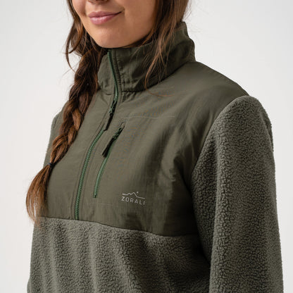 1/4 Zip Fleece Dusty Olive