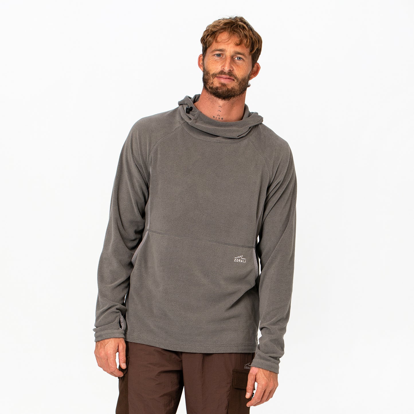 Mens Air-Grid Fleece Grey Marle