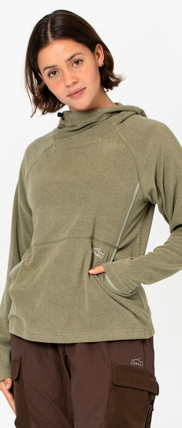 Womens Air-Grid Fleece Saltbush