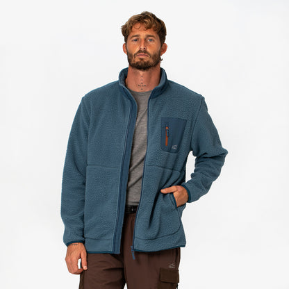 Mens Cosy Camp Fleece Blue Haven