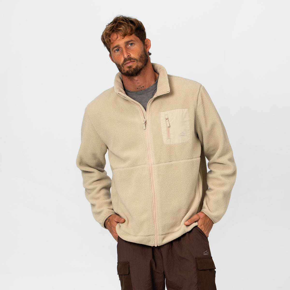 Mens Cosy Camp Fleece Oat