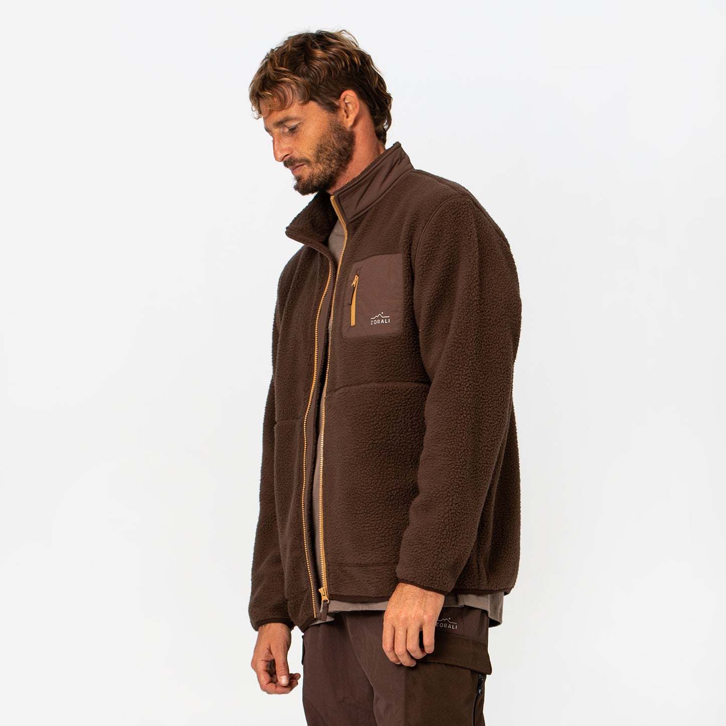 Mens Cosy Camp Fleece Ironbark