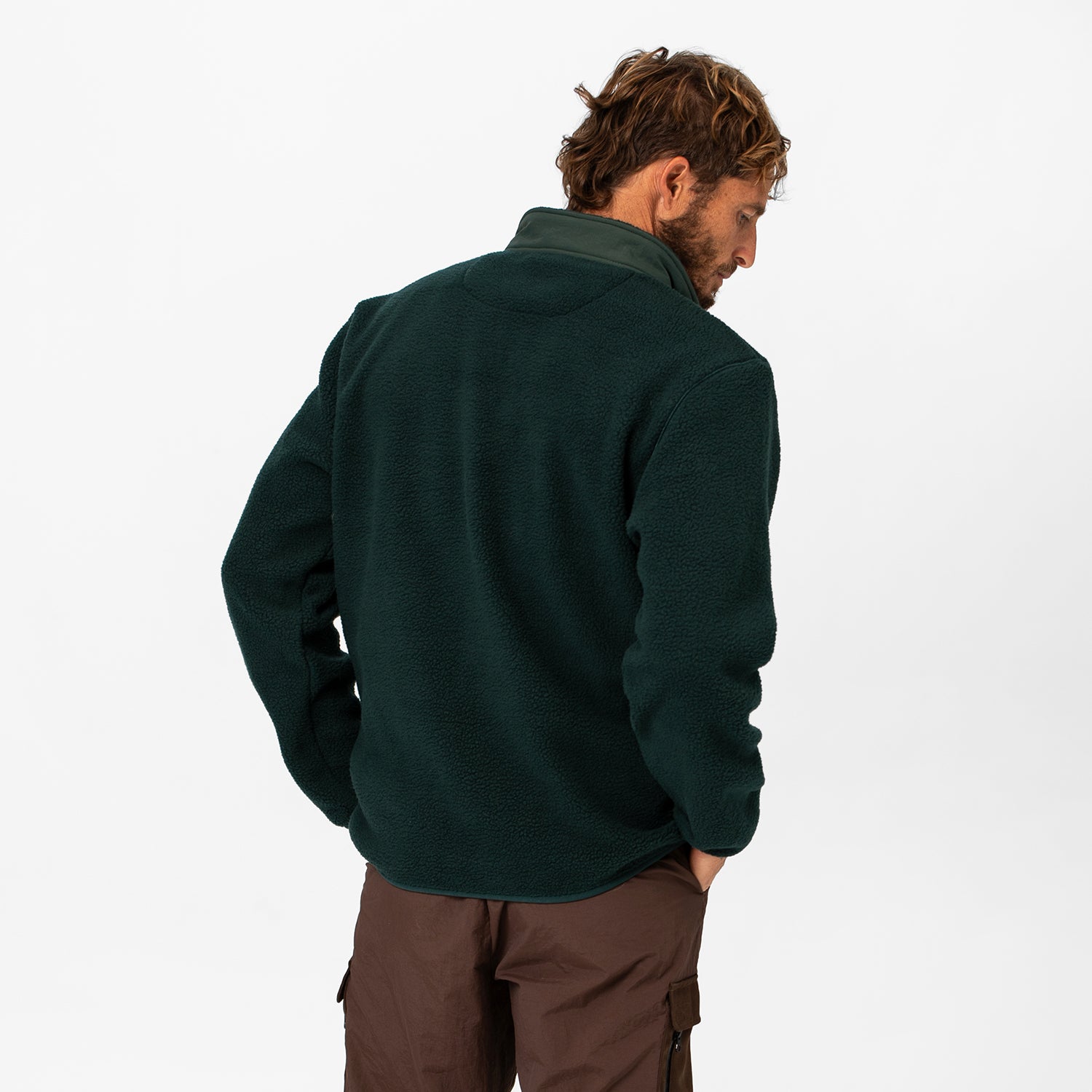 Mens Cosy Camp Fleece Pine Green