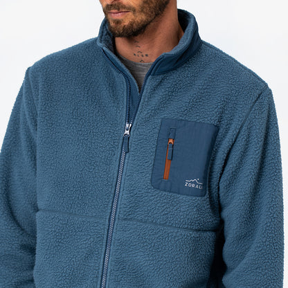 Mens Cosy Camp Fleece Blue Haven