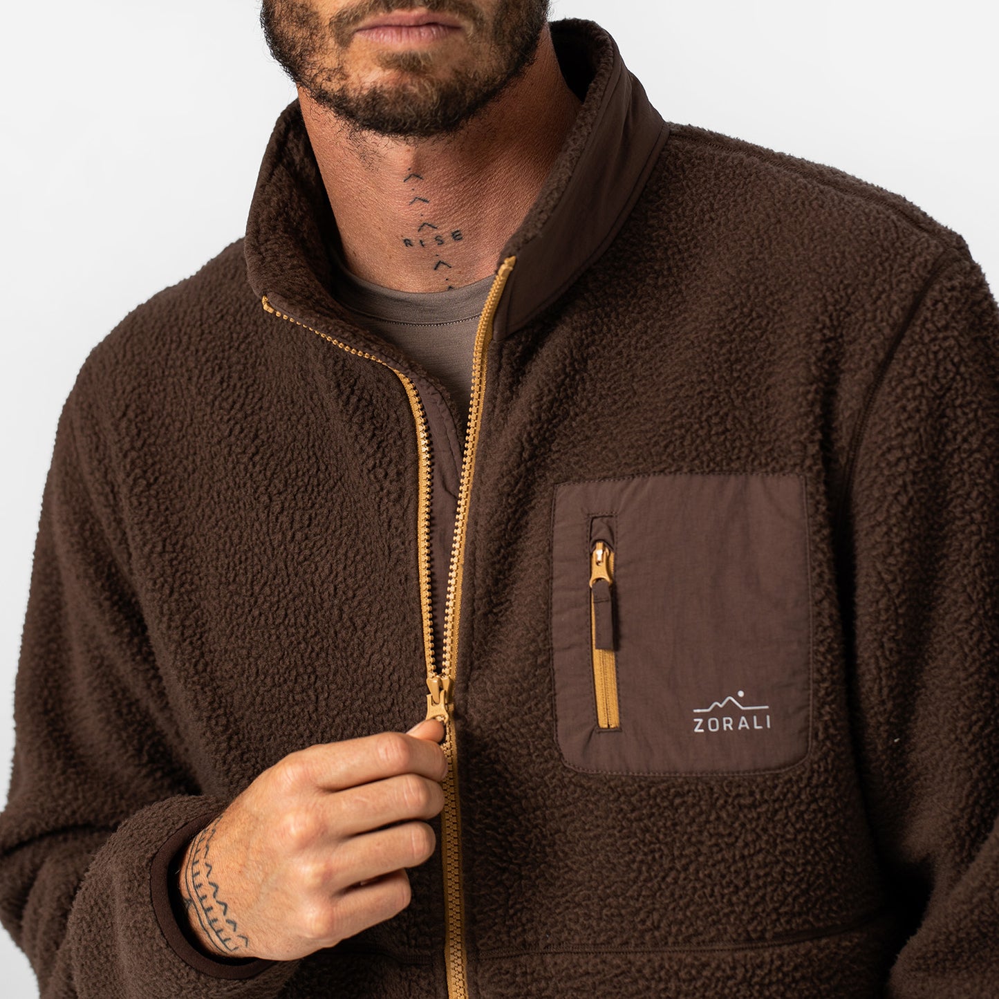 Mens Cosy Camp Fleece Ironbark