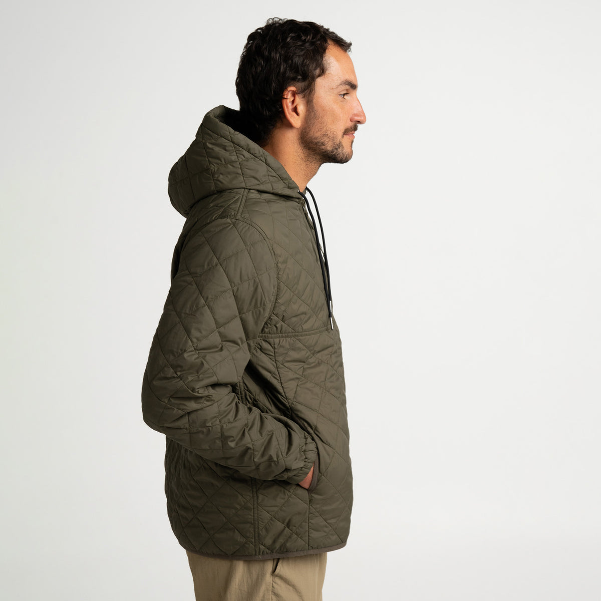 Tasman Long Recycled Insulated Jacket - Dusty Olive