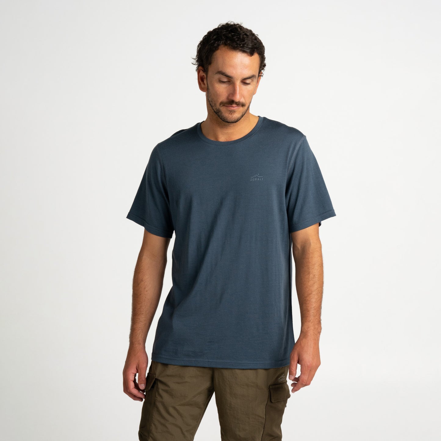 Mens Merino T-Shirt Blue