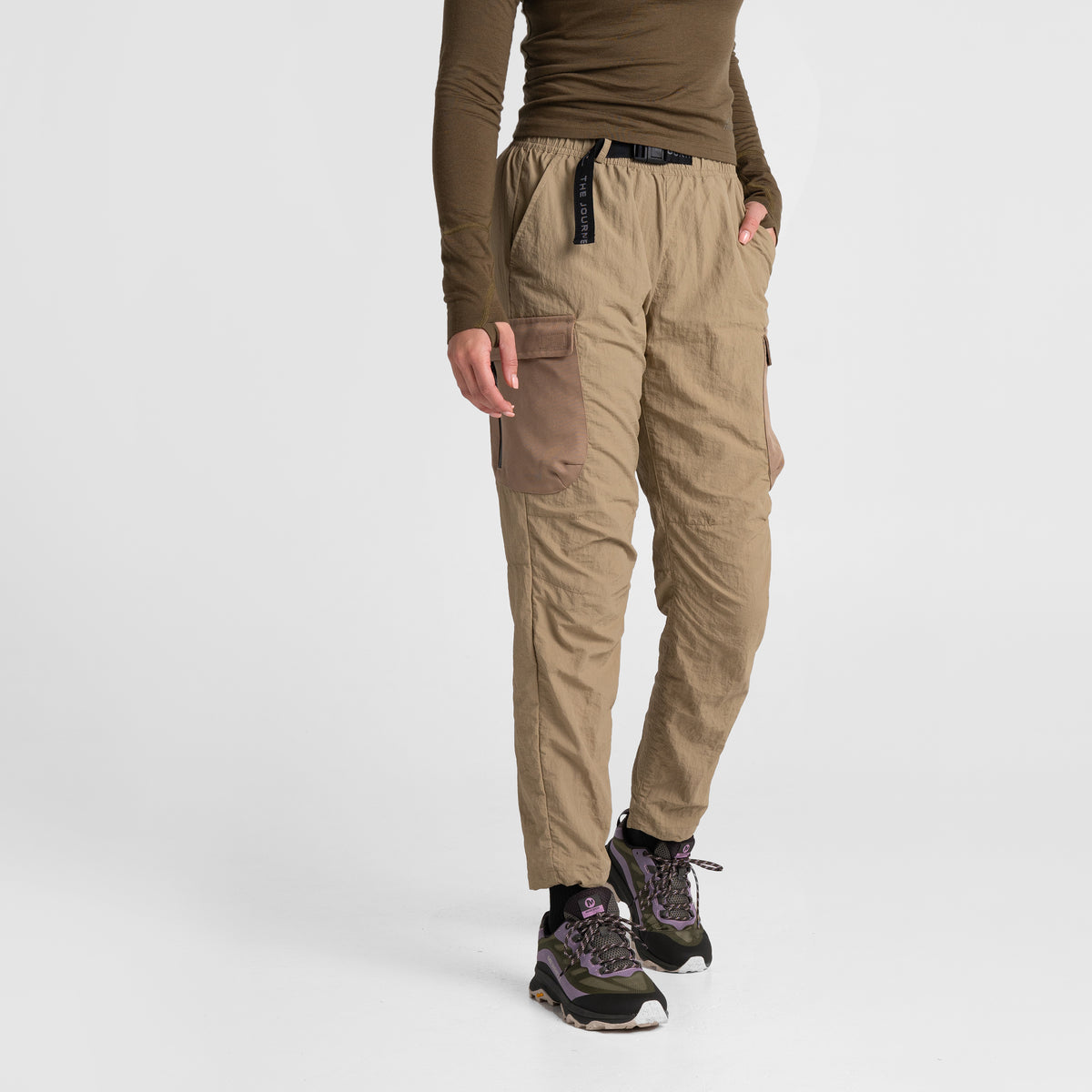 Canvas cargo trousers - Light dusty green - Ladies