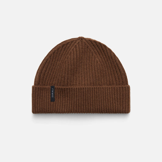 Mens Merino Beanie Brown