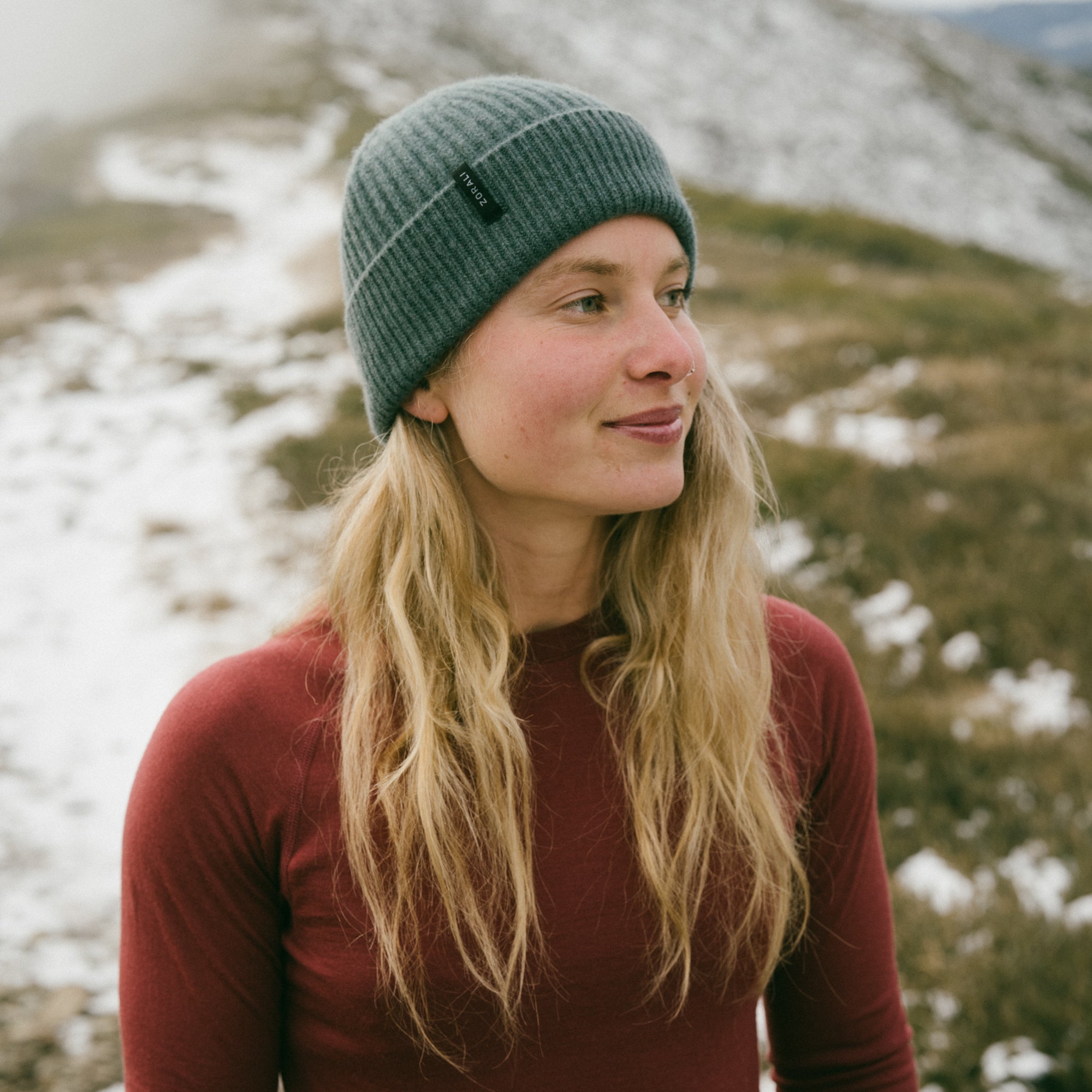 Merino Beanie Forest Marle