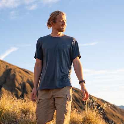 Mens Merino T-Shirt Blue