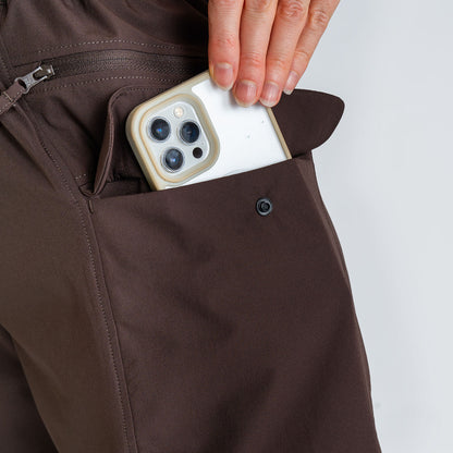 Womens Technical Shorts Coffee