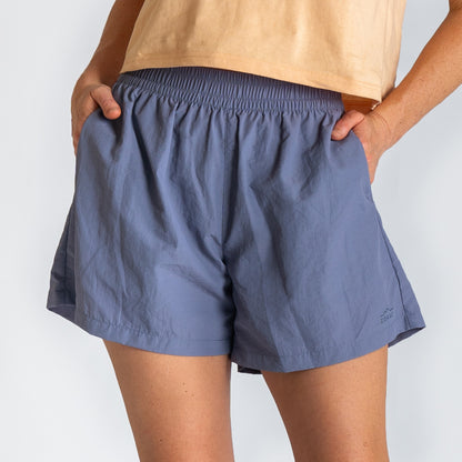 Womens Recycled Shorts Blue Granite