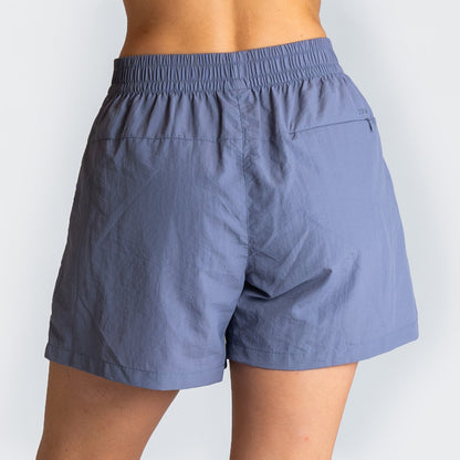 Womens Recycled Shorts Blue Granite