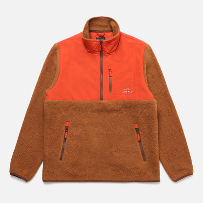 Mens 1/4 Zip Fleece Canyon Red