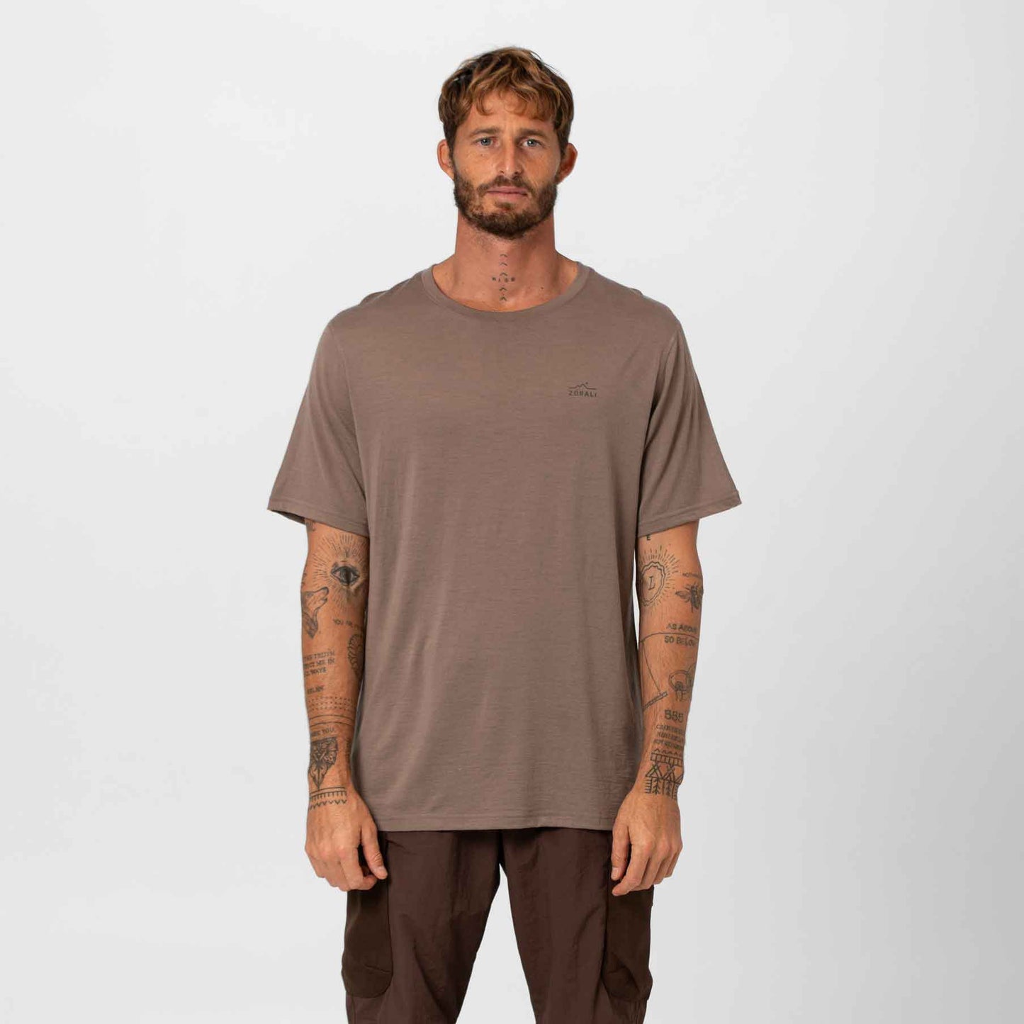 Mens Merino T-Shirt Tawny