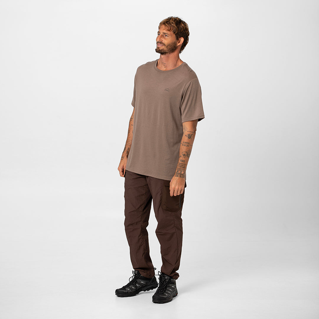 Mens Merino T-Shirt Tawny