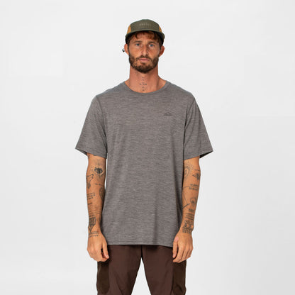 Mens Merino T-Shirt Grey Marle