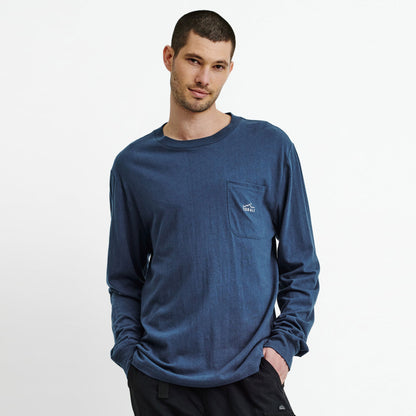 Hemp Long Sleeve Tee Indigo