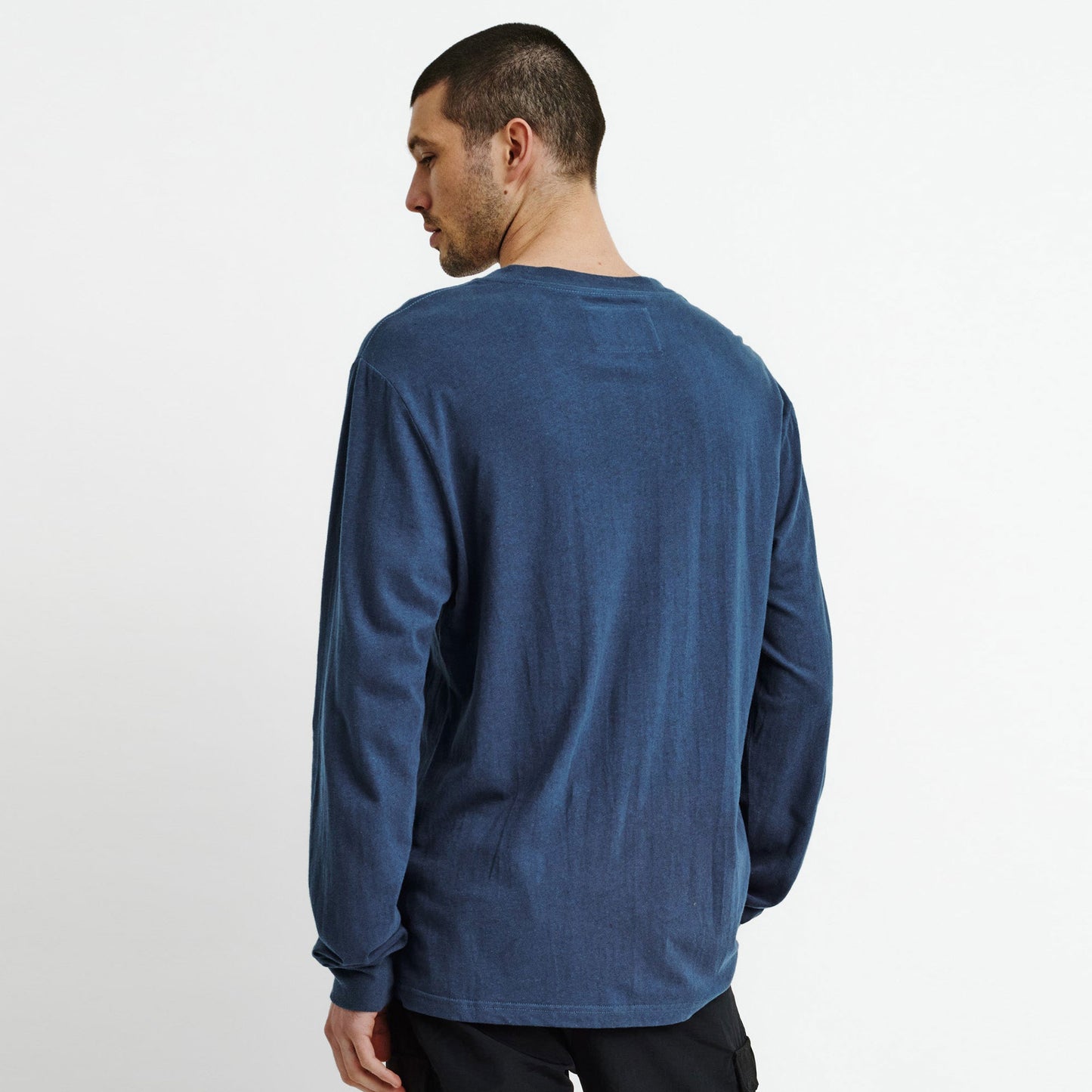 Hemp Long Sleeve Tee Indigo