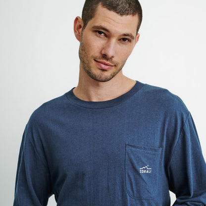 Hemp Long Sleeve Tee Indigo