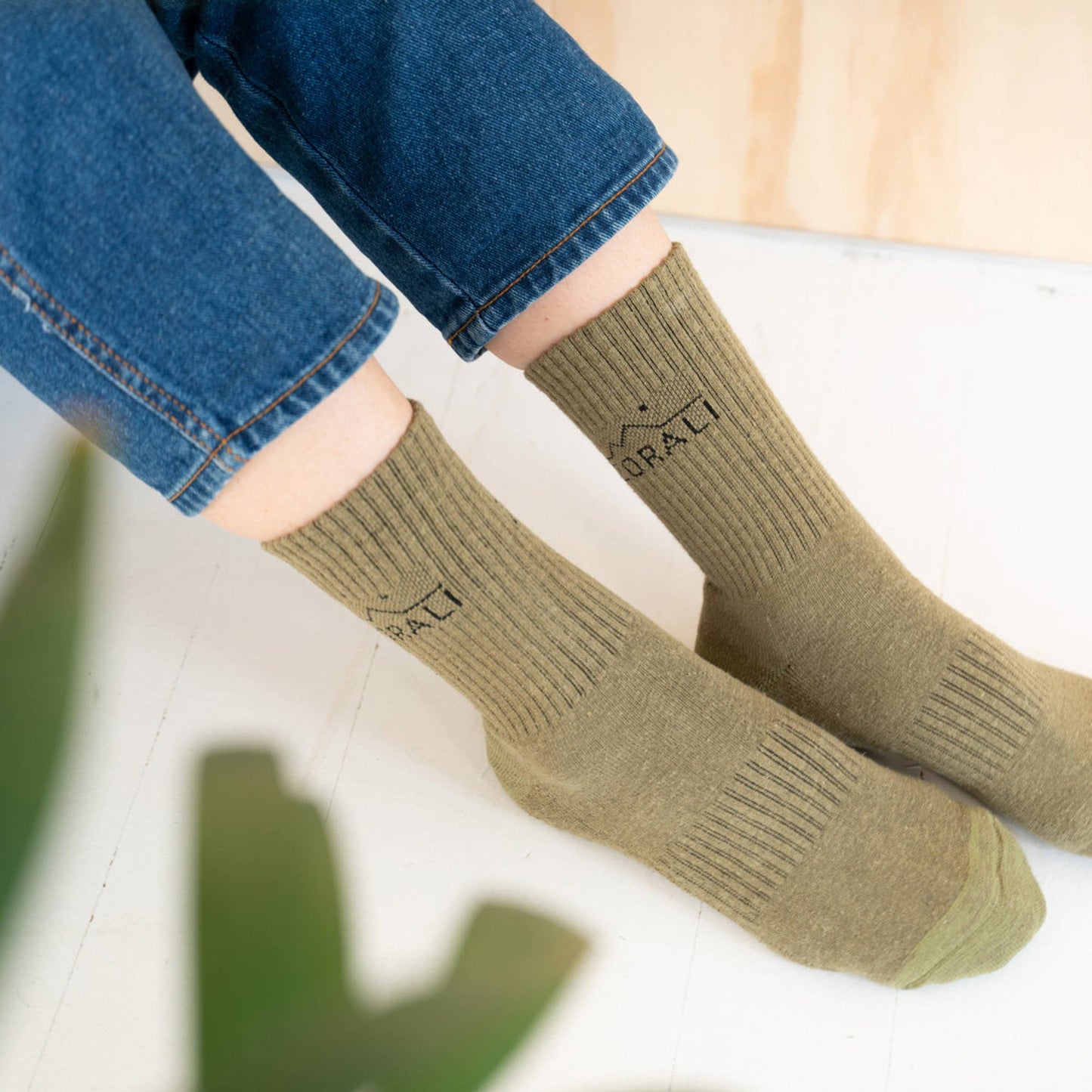 Hemp Everyday Socks 3 Pack Mosstone